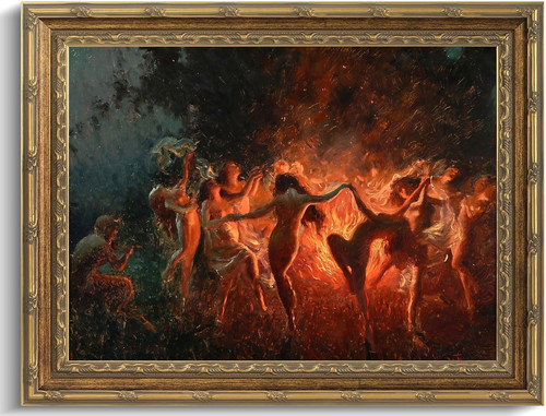 Gothic canvas wall art witchy - canvas,